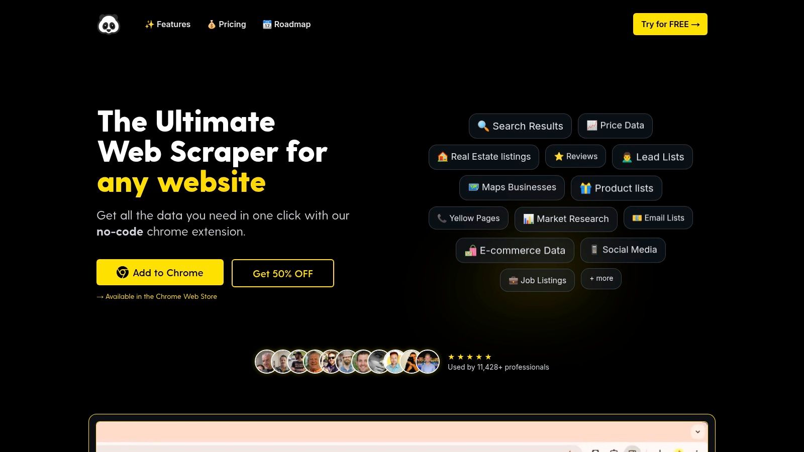 1. Ultimate Web Scraper: The All-in-One No-Code Solution